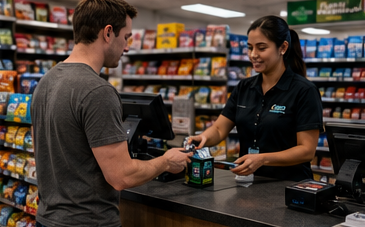 Concept visual: staff at checkout